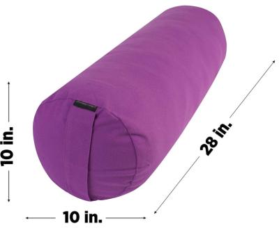 China Machine Washable Portable 100% Cotton Yoga Bolster Pillow for sale