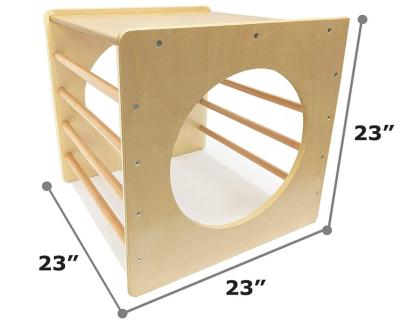 China wooden Toddler Climbing Cube and Tunnel - Toddler Climbing Toys Indoor/Outdoor Playset for sale