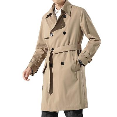 China Anti-wrinkle Autumn new double-breasted trench coat men's fashion handsome coat english style long coat for winter for sale