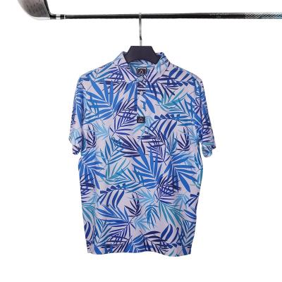 China Anti-wrinkle Quick Dry Men's Golf Polo - Customizable Logo, 88% Polyester 12% Spandex, Breathable Sublimation Print, Ideal for Sp for sale