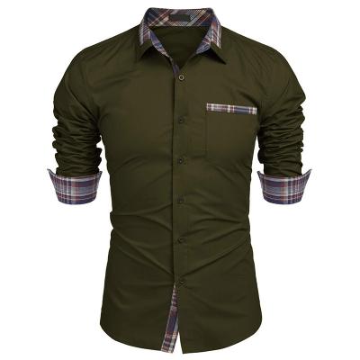 China Breathable Long sleeve men's formal shirt colors wholesale down shirts button for clothing casual shirts for men for sale