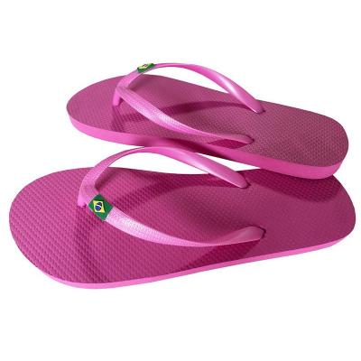 China Wholesale Cheap Best Price China Manufacture Popular Brazil Flag Damping Customized Flip Flops For Women for sale