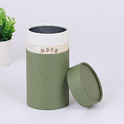 China 2020 Recyclable Printed Empty Cylindrical Paper Tea Tins Tea Box Packaging for sale