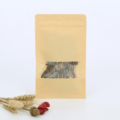 China Biodegradable Factory Favorable Price Eco - Friendly Clear Pistachios Stand Up Kraft Paper Bag for sale