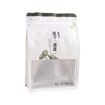 China Factory Self Seal Zip Lock Pouch Aluminum Foil Window Tea Bag Packing Standup Zipper Moisture Proof Pouches for sale