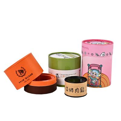 China Custom Biodegradable 30ml 100ml Paper Tube Packaging Empty Kraft Paper Jar Tube Cardboard Boxes for sale