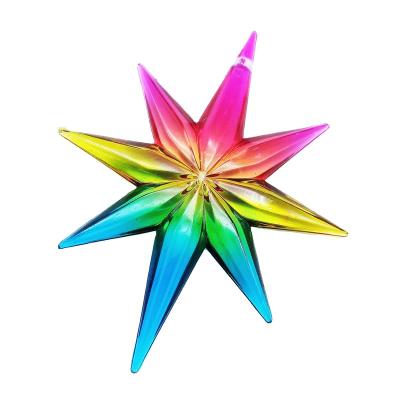 China Good Wholesale Plastic Christmas Decoration Fashion Rainbow Star Funny Seasonal Ornaments for sale