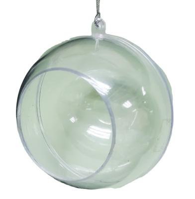 China Xmas Clear Plastic Fillable Tree Sphere Ball Baubles Bauble Ornament for sale