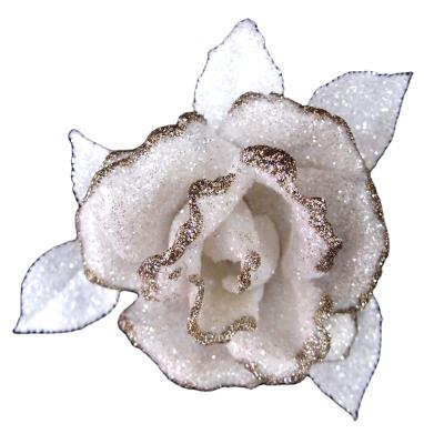 China Plastic Festival Decoration Opulent Rose W/Metal Clips for sale