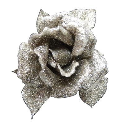 China Plastic Festival Decoration Opulent Rose W/Metal Clips for sale