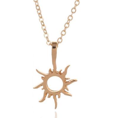 China FASHIONABLE Sun Necklace Sun God Light Necklace Gold Clavicle Chain Female Female Silver Pendant for sale