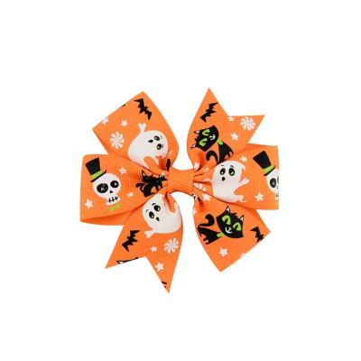 China New Fashion Children's Halloween Jewelry Ribbed Hairpin Headdress With Bow Hairpins For Girls Children for sale