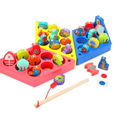 China New Magnetic Wooden MDF Game Baby Fishing Educational Toys For Children for sale