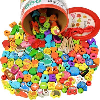 China Environmental protection cheap promotional gift baby development manual indoor multifunctional beading for sale