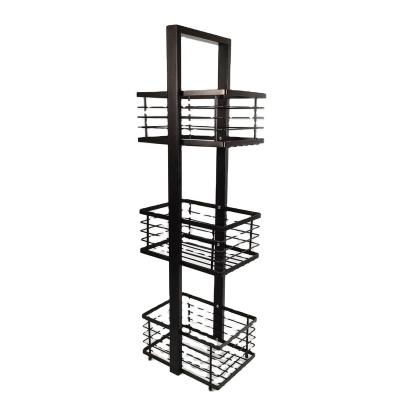 China Modern Rectangle 3 Tier Towel Shelf Storage Rack Bathroom Corner Shelf for sale