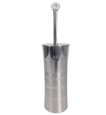 China Sustainable Slim Stainless Steel Toilet Brush With Acrylic Beads Handle for sale