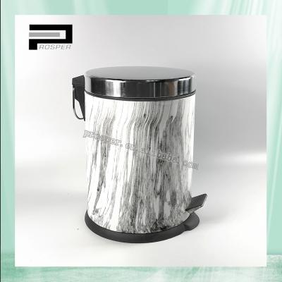 China Viable marbled trash can with the step for sale