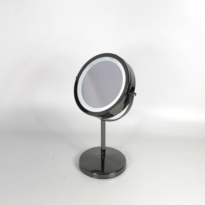 China Bathroom Plated Black Nickel Led Vanity Mirror Beauty Mirror for sale