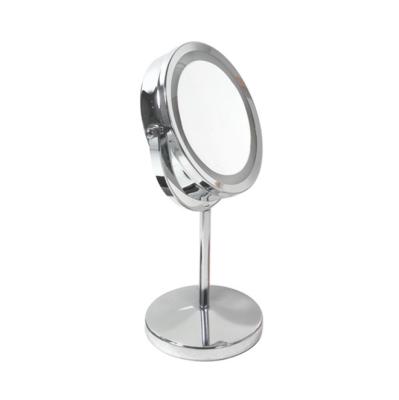 China Bathroom Fancy Chrome Desk Led Vanity Mirror Makeup Mirror for sale