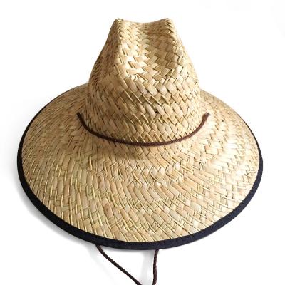 China 2022 Character Straw Lifeguard Hat With Custom Straw Hat Supplier Wholesale Panama Straw Hats Men Alien Sun Protection Patch Logo for sale