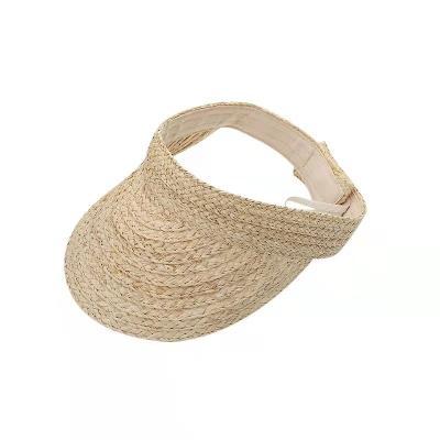 China 2022 New Summer Women Summer Women Sun Visor Straw Raffia Hat Straw Hats Handmade Character Straw Sun Hats Wholesale Foldable Designer Hats for sale