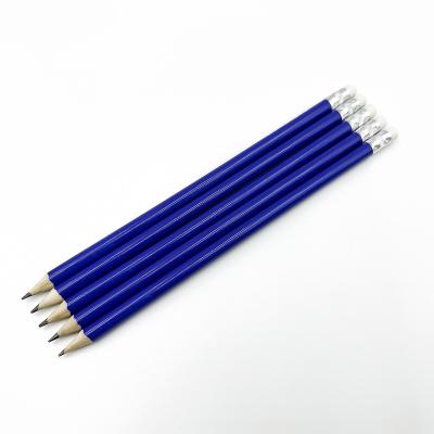 China office & Fine School Pencil HB Wooden Pencil Custom Printed Logo Blue 7 Inch Premium Pre-Sharpened Pencil for sale