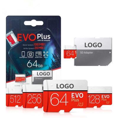 China Wholesale High Quality Customized Logo Class 10 Memory Cards 100% 256gb TF SD Card Plastic Total Capacity 64gb 128gb SD Card Micro SD Card for sale