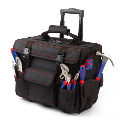 China Custom High Quality Rolling Durable Tool Bag Polyester Factory Tool Bag With Wheels for sale