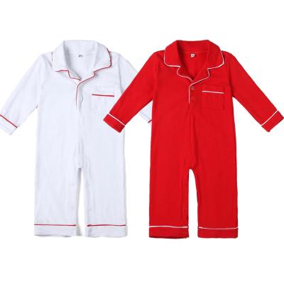 China Wholesale QUICK DRY patches 100%cotton onesie plain red white red pajamas newborn baby boy onesie sleepwear for sale