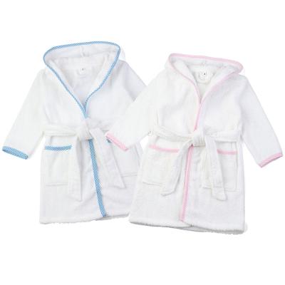 China 100% WHITE 100% WHITE girls boys kids fronts bathrobe bathrobe size RTS hooded cotton towels wholesale plus size bath robes for sale