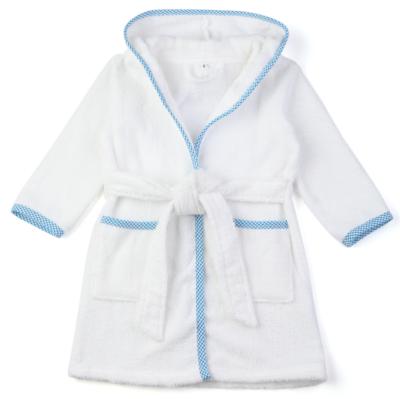 China Wholesale Thermal Kids Sleepwear Robes Refine Long Sleeve Bathrobe Terry Towel Hooded Boys and Girls Short Robe for sale