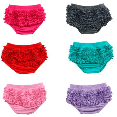 China Anti-pilling Newborn Ruffle Diaper Cover, Cheap Wholesale Cotton Ruffle Baby Bloomers Baby Bloomers Soild for sale