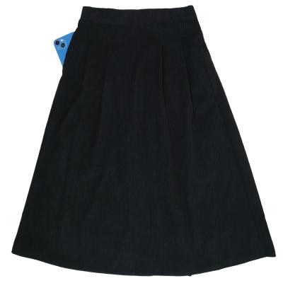 China Anti-static Casual A-line Female Skirt High Waist Skirt Solid Color New Corduroy Pleated Spring And Black Autumn Long Skirt for sale