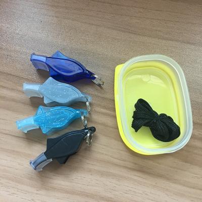 China Sports Activities Wholesale Eco-friendly Plastic Outdoor Sports Dolphin Whistle With Lanyard Box Package for sale