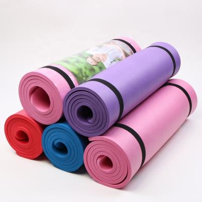 China For Hot Selling Durable And Anti Slip 183*61*1cm/0.8cm/1.5cm NBR Yoga Exercise Fitness Exercise Yoga Mat Washable Mat for sale