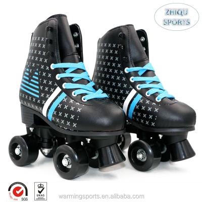 China Factory hot product wholesale hot sale design teens and adults quad roller pattern durable and comfortable black words skates for teens and adults for sale