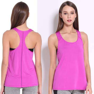 China 2021 Wholesale Quickly Gym Antibacterial Yoga Top Dry Outdoor Sportswear Gym T-shirt Short Tank Top Vest For Women for sale