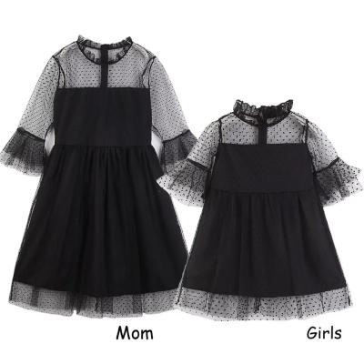 China Child Outfits Summer Anti-Static Matching Mother And Daughter Matching Outfits Dress Mom And Daughter Party Princess Kids Girls Skirt for sale