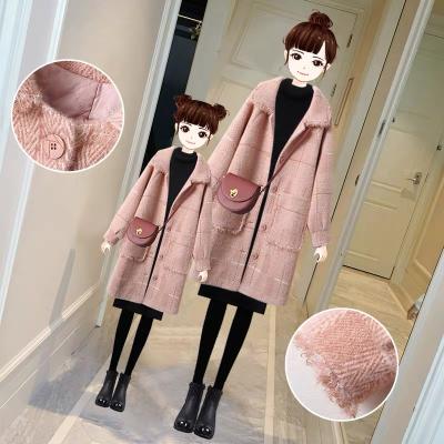 China Winter coat casual girls party kids girl dress mother and daughter matching outfits dress mommy and me outfit madre e hija for sale