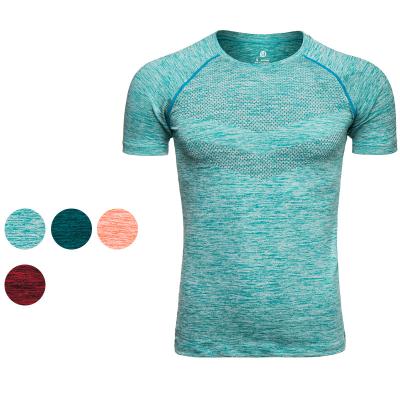 China Customized Printing Antibacterial Running Dry Fit Custom Logo Mens Fitness Sport Gym T-Shirt for sale