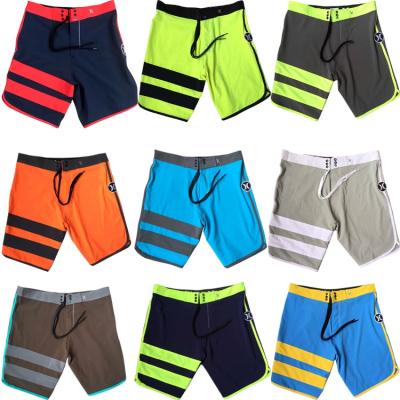 China Wholesale 4 Way Waterproof Men's Beach Waterproof Anti-UV Fancy Polyester Fancy Hurley Boardshorts Custom Mens Swim Shorts for sale