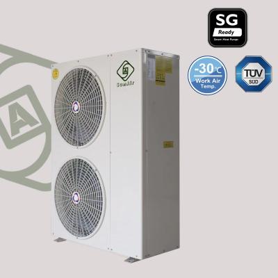 China Outdoor High SCOP Low Temp -25 Degree r32 full converter air source hot water heat pump solar geyser water heater for sale