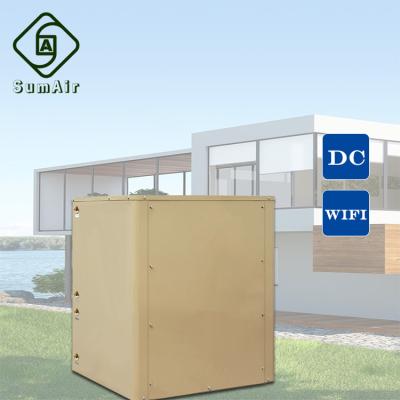 China Outdoor 11KW 12kw high cop A+++ Function Ground chilling DC Inverter heating water source HEAT PUMP water heater Boiler complete system for sale