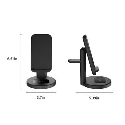 China Smart Watch 3 in 1 Multifunctional 15w 10w Wireless Charger Stand Fast Charging Wireless Charging Station For iPhone Watch Earphone for sale