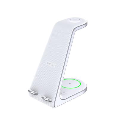 China Wholesale Smart Watch Phone Holder Wireless Charger 3 in 1 Fast Qi Holder 15W Radio Charging for iPhone 12/13/14 for sale