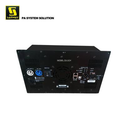 China Professional Active Subwoofer D3-2CH 1800W+1800W 2 Channel Class D Amplifier Module With DSP for sale