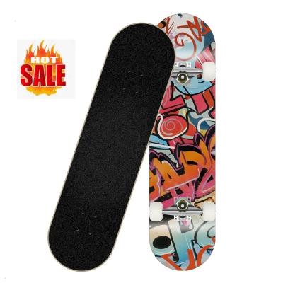 China Best Quality 7 Layers Maple Wooden Skateboard Deck Young Kids And Adult Bearings Skateboard for sale