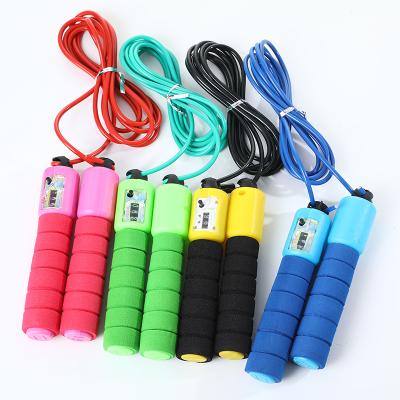 China Gym Quality Cable Plastic PVC Fitness Exercise Foam Grip PVC Sports Training Jump Rope for sale