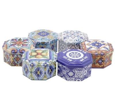 China Disposable Octagonal Tin Box Morocco Style Special Shaped Tin Box for sale