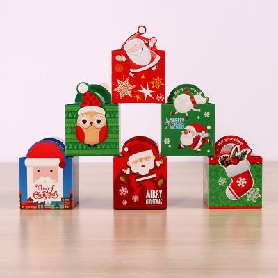 China New Style Christmas Portable Multi Disposable Apple Box Hard Paper Box For Christmas Eve Gift Candy Chocolate Box for sale